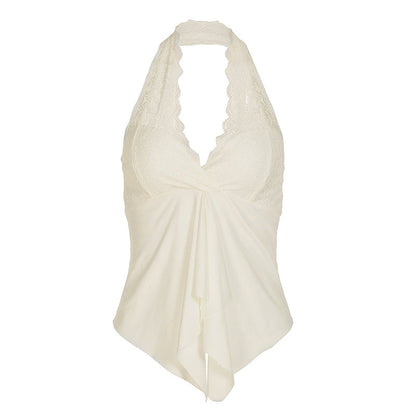 Elsati | Top Básico Casual sin Mangas con Cuello Halter