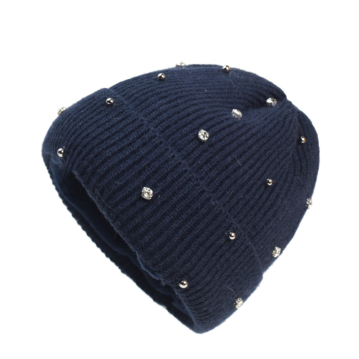 Yvette | Gorro Acogedor con Detalles de Cuentas Brillantes