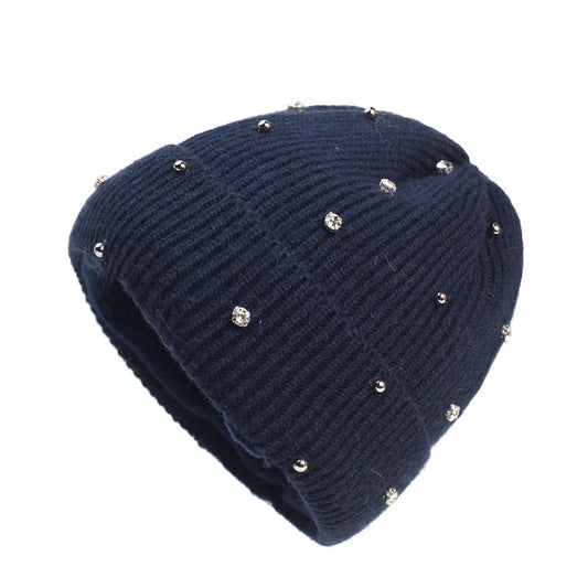 Yvette | Gorro Acogedor con Detalles de Cuentas Brillantes