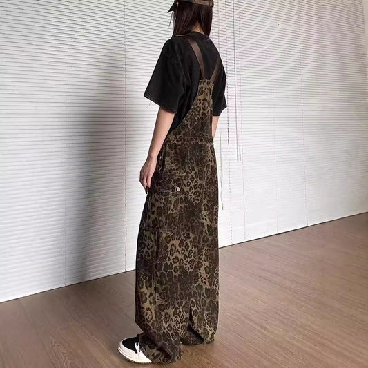 Luntian | Mono Peto Pierna Ancha Leopardo Vintage