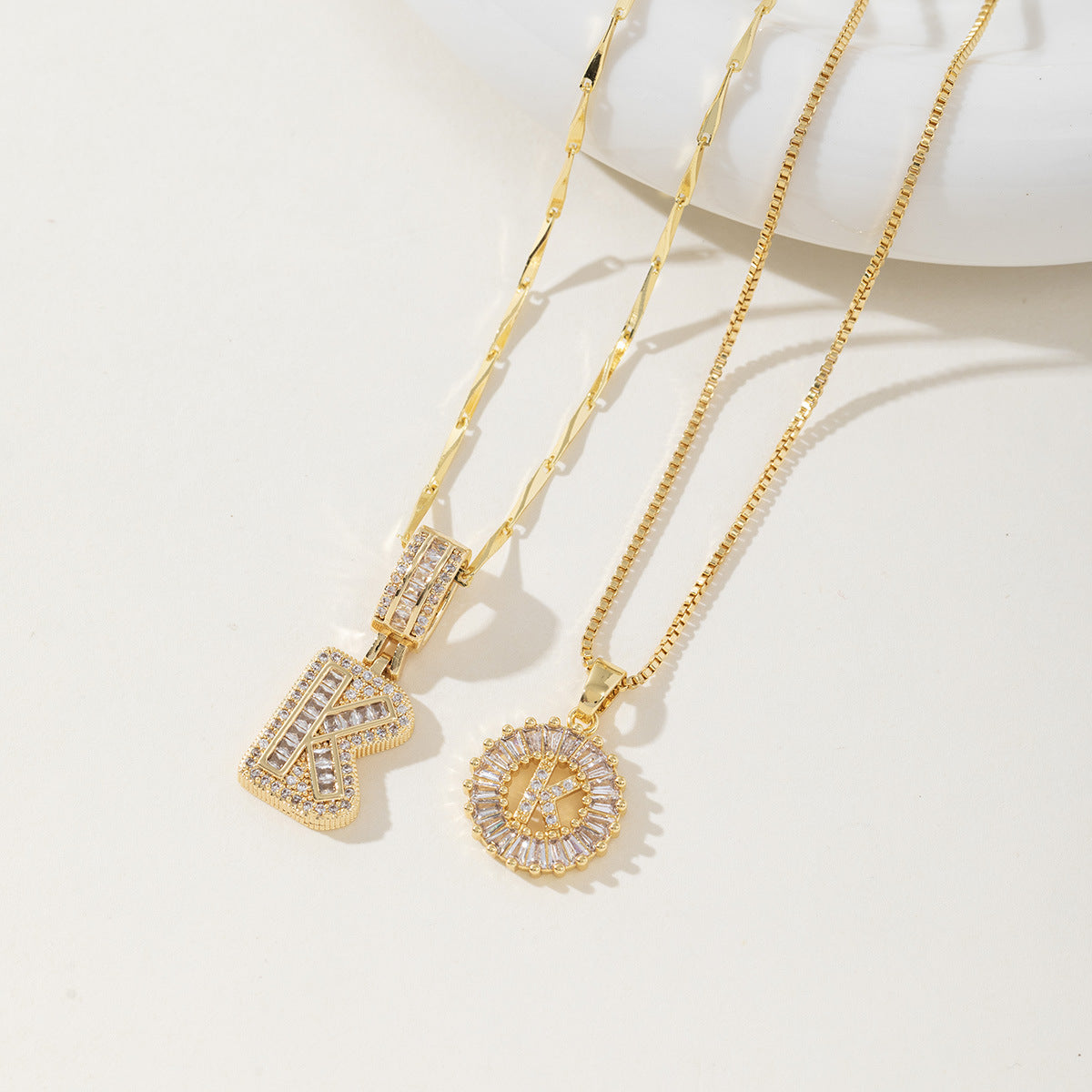 Aisha | Pack de 2 Collares Colgantes con Inicial Elegantes