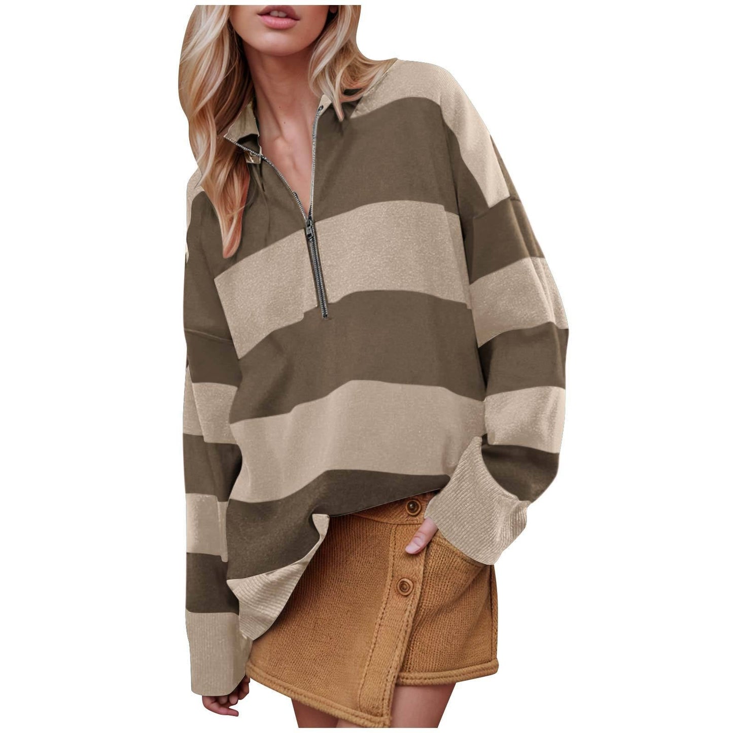 Camilla | Pullover Cómodo de Manga Larga con Media Cremallera