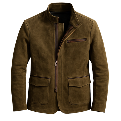 Arturo | Chaqueta de Gamuza con Corte Entallado
