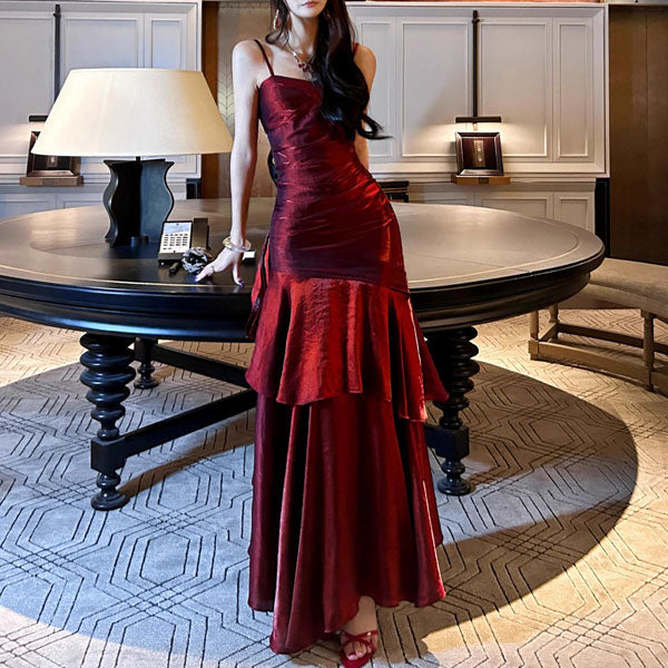 Vianne | Vestido Maxi Glamuroso con Volantes