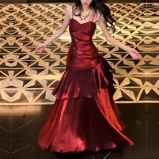 Vianne | Vestido Maxi Glamuroso con Volantes