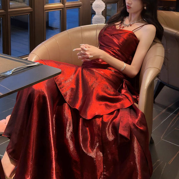 Vianne | Vestido Maxi Glamuroso con Volantes