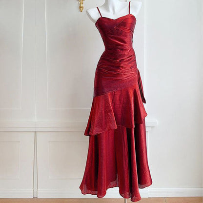 Vianne | Vestido Maxi Glamuroso con Volantes