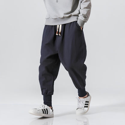 Riku | Pantalones Harem Algodón Estilo Japonés Unisex