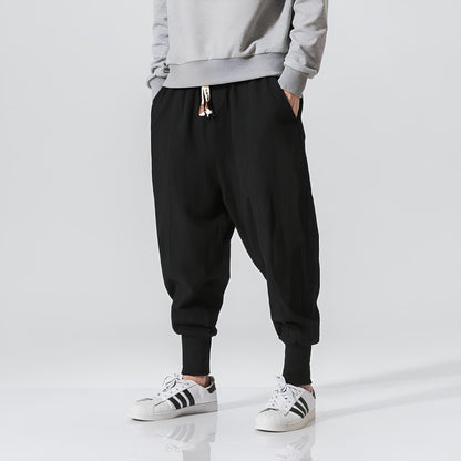 Riku | Pantalones Harem Algodón Estilo Japonés Unisex