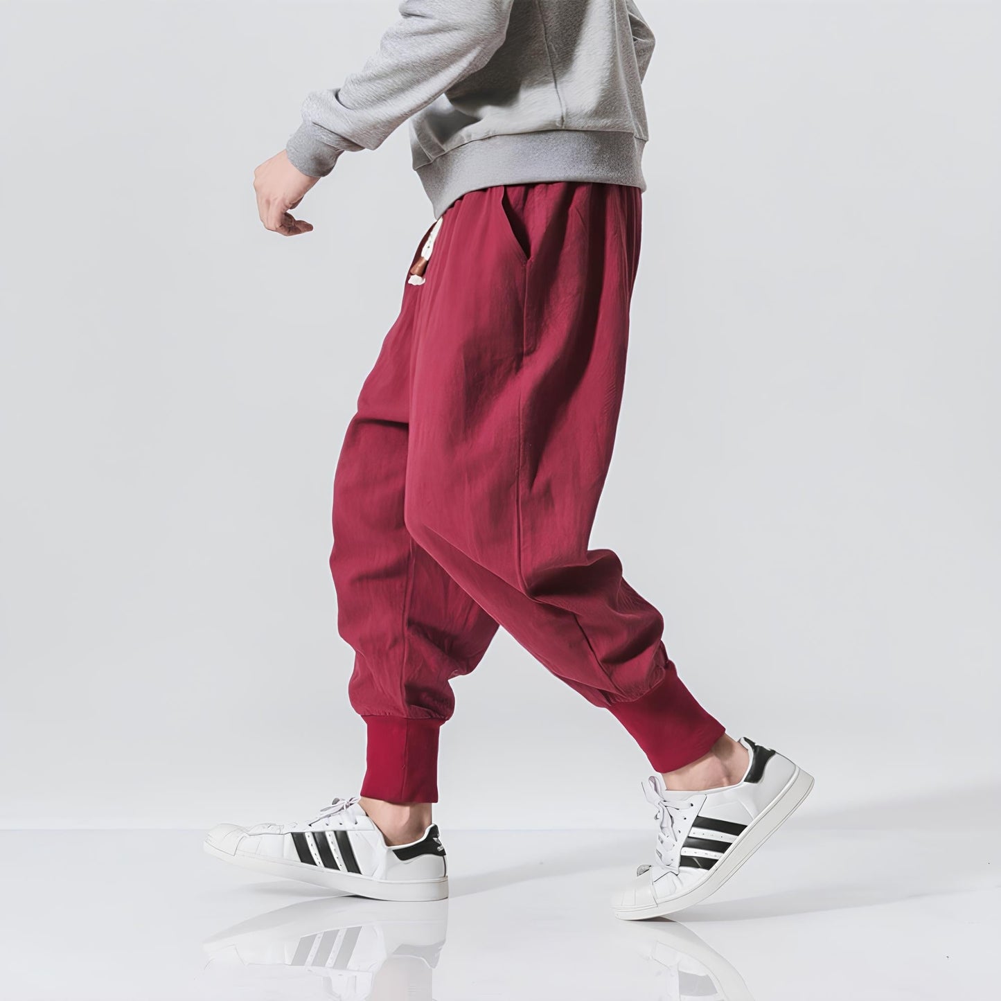 Riku | Pantalones Harem Algodón Estilo Japonés Unisex