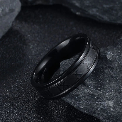 Noelle | Anillo Moderno con Números Romanos