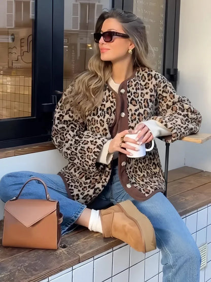 Lydia | Cárdigan Chic Estampado Leopardo