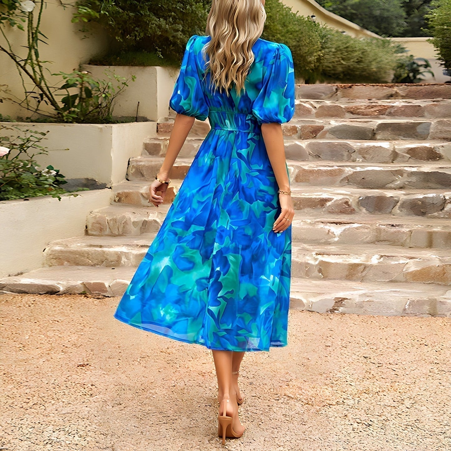 Annelie | Vestido Midi Floral de Ensueño