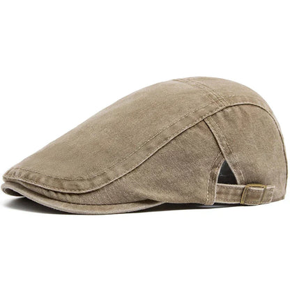 Enzo | Gorra Plana de Denim Lavado