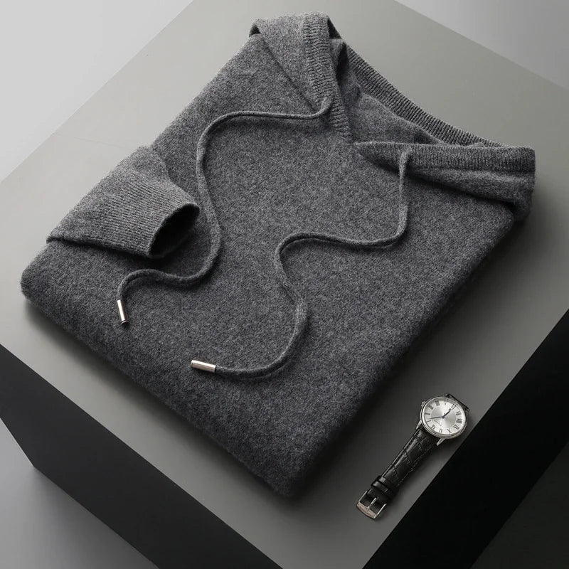 Masu | Sudadera con Capucha de Lana Merino