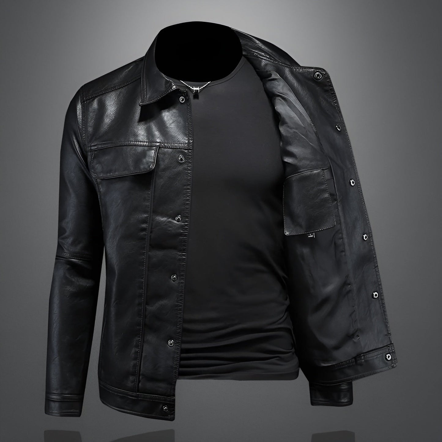 René | Chaqueta de Cuero Estilo Rider