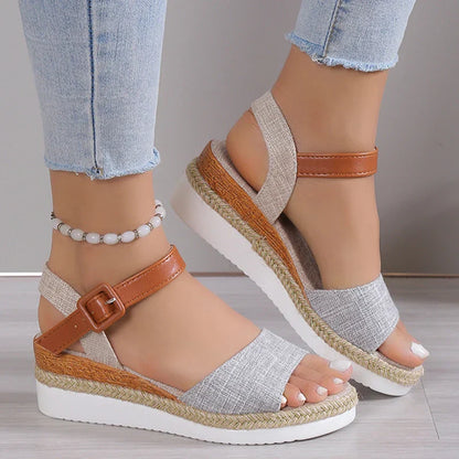 Charlene | Sandalias de Cuña Estilo Relajado