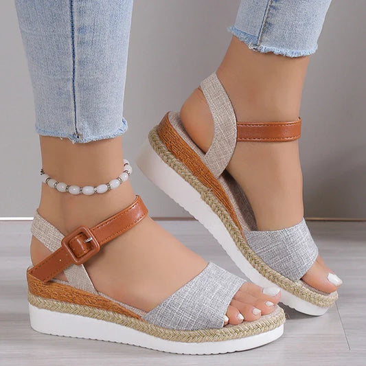 Charlene | Sandalias de Cuña Estilo Relajado