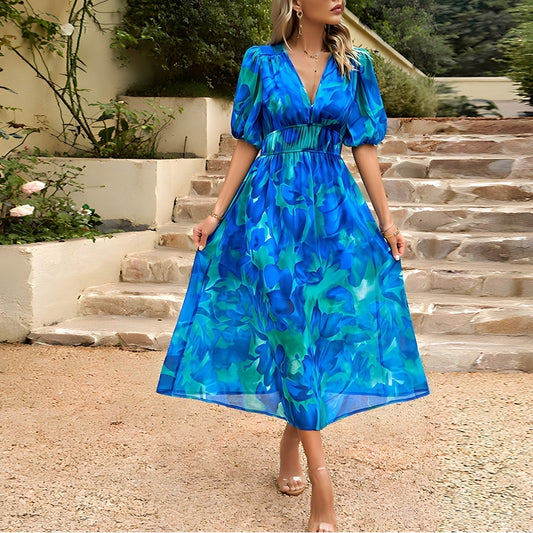 Annelie | Vestido Midi Floral de Ensueño