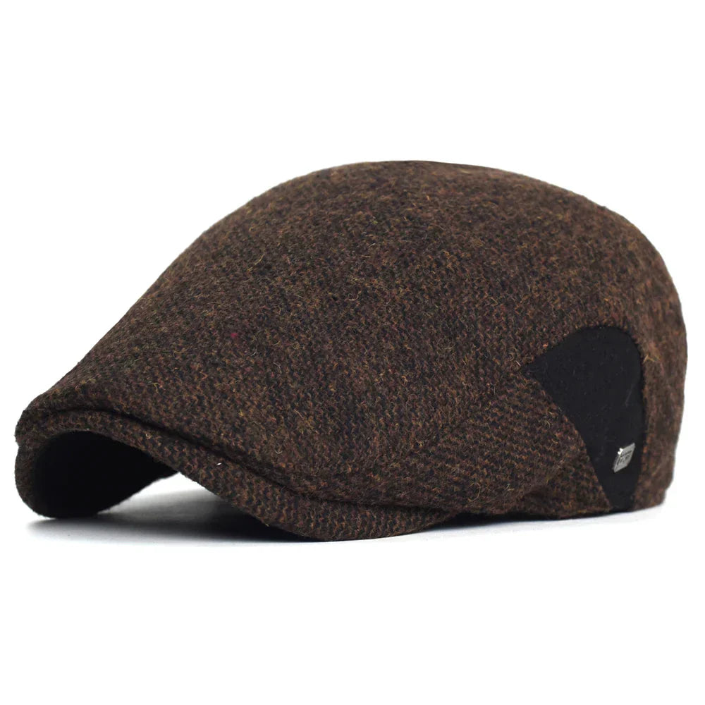 Sergio | Gorra Plana de Tweed