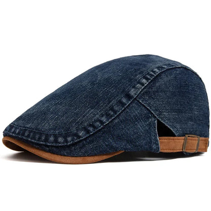Francisco | Gorra Plana de Denim Lavado