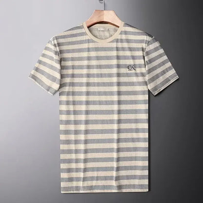 Cole | Camiseta de Rayas Algodón-Seda