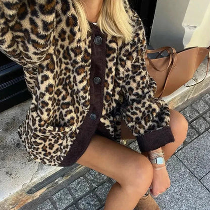 Lydia | Cárdigan Chic Estampado Leopardo