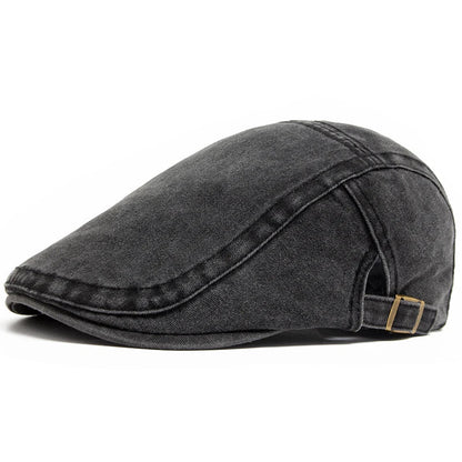 Enzo | Gorra Plana de Denim Lavado