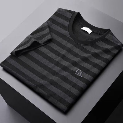 Cole | Camiseta de Rayas Algodón-Seda