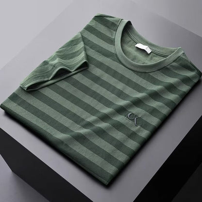 Cole | Camiseta de Rayas Algodón-Seda
