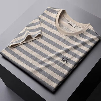 Cole | Camiseta de Rayas Algodón-Seda