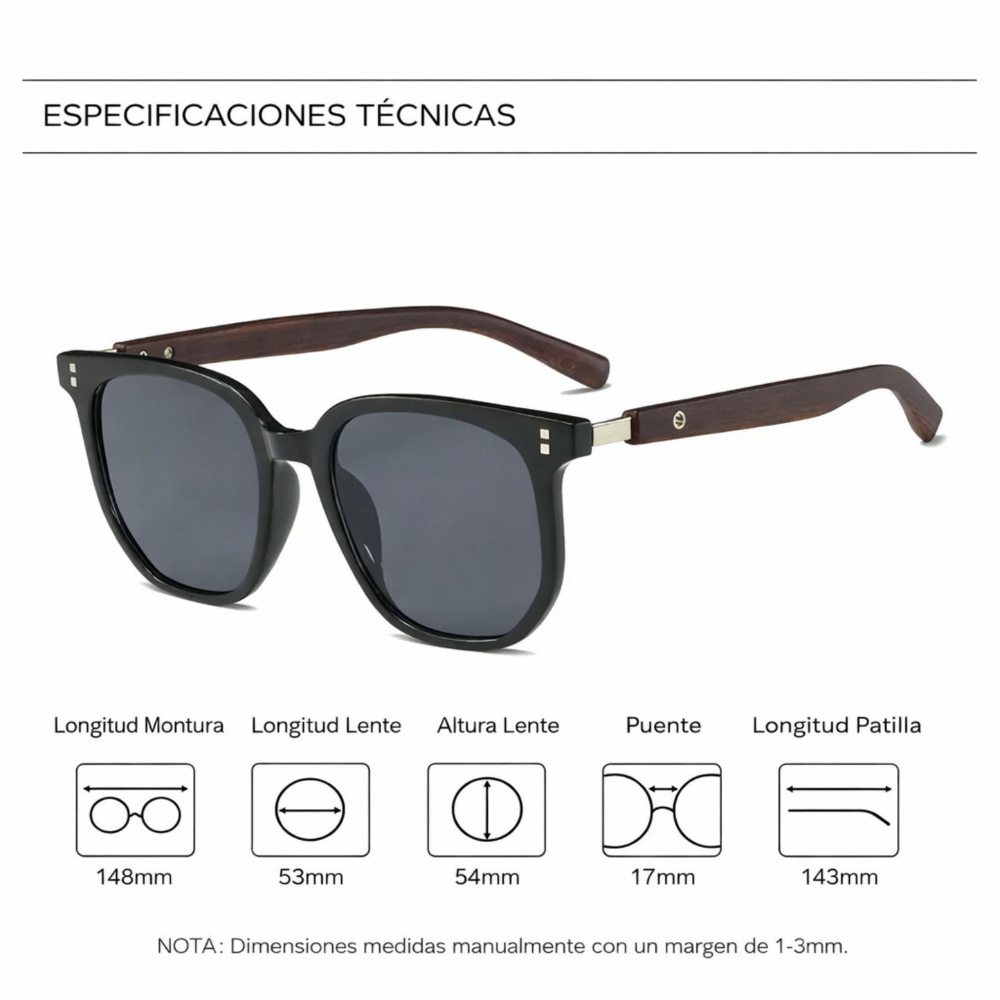 Emil | Gafas Sol Madera Vintage