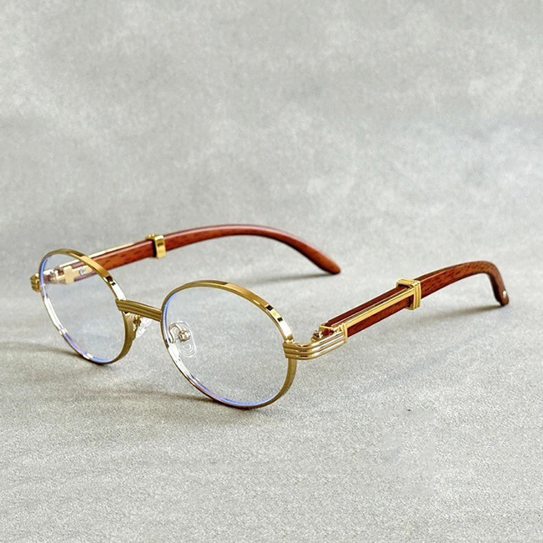 Sandro | Gafas Sol Vintage Madera Doradas