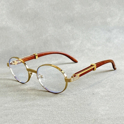 Sandro | Gafas Sol Vintage Madera Doradas