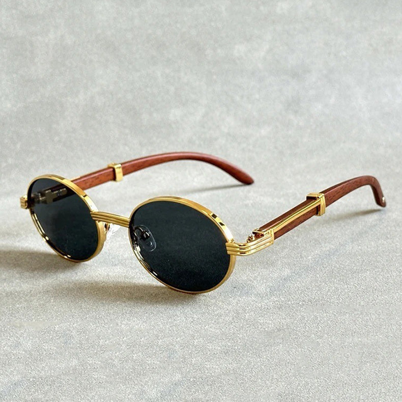 Sandro | Gafas Sol Vintage Madera Doradas