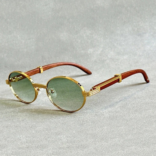 Sandro | Gafas Sol Vintage Madera Doradas