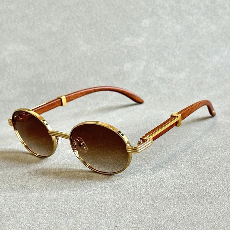 Sandro | Gafas Sol Vintage Madera Doradas