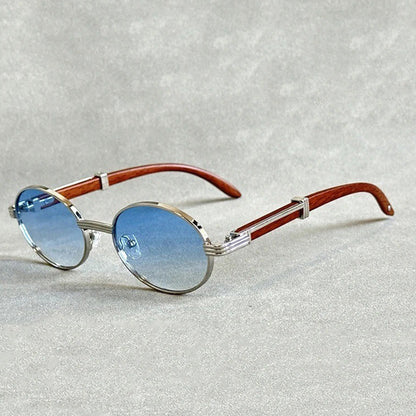 Sandro | Gafas Sol Vintage Madera Doradas