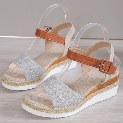 Charlene | Sandalias de Cuña Estilo Relajado
