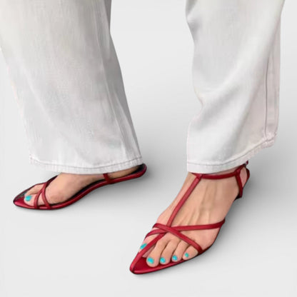 Sandalias Gladiador Tacón Bajo Mujer