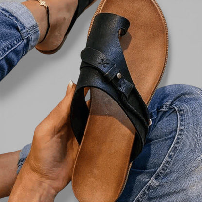 Sandalias Planas Mujer Dedo Tiras