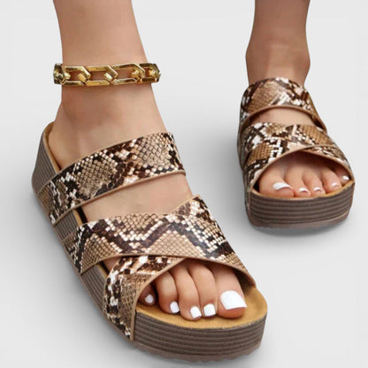 Sandalias Plataforma Mujer Tiras Trenzadas