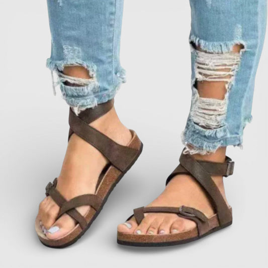 Sandalias Planas Mujer Tiras Ajustables
