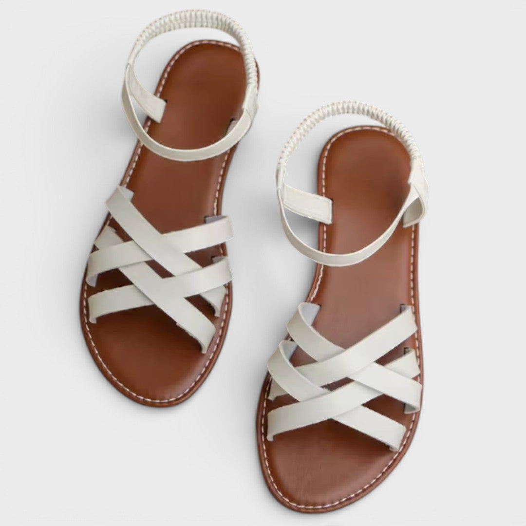 Sandalias Planas Mujer Tiras Romanas
