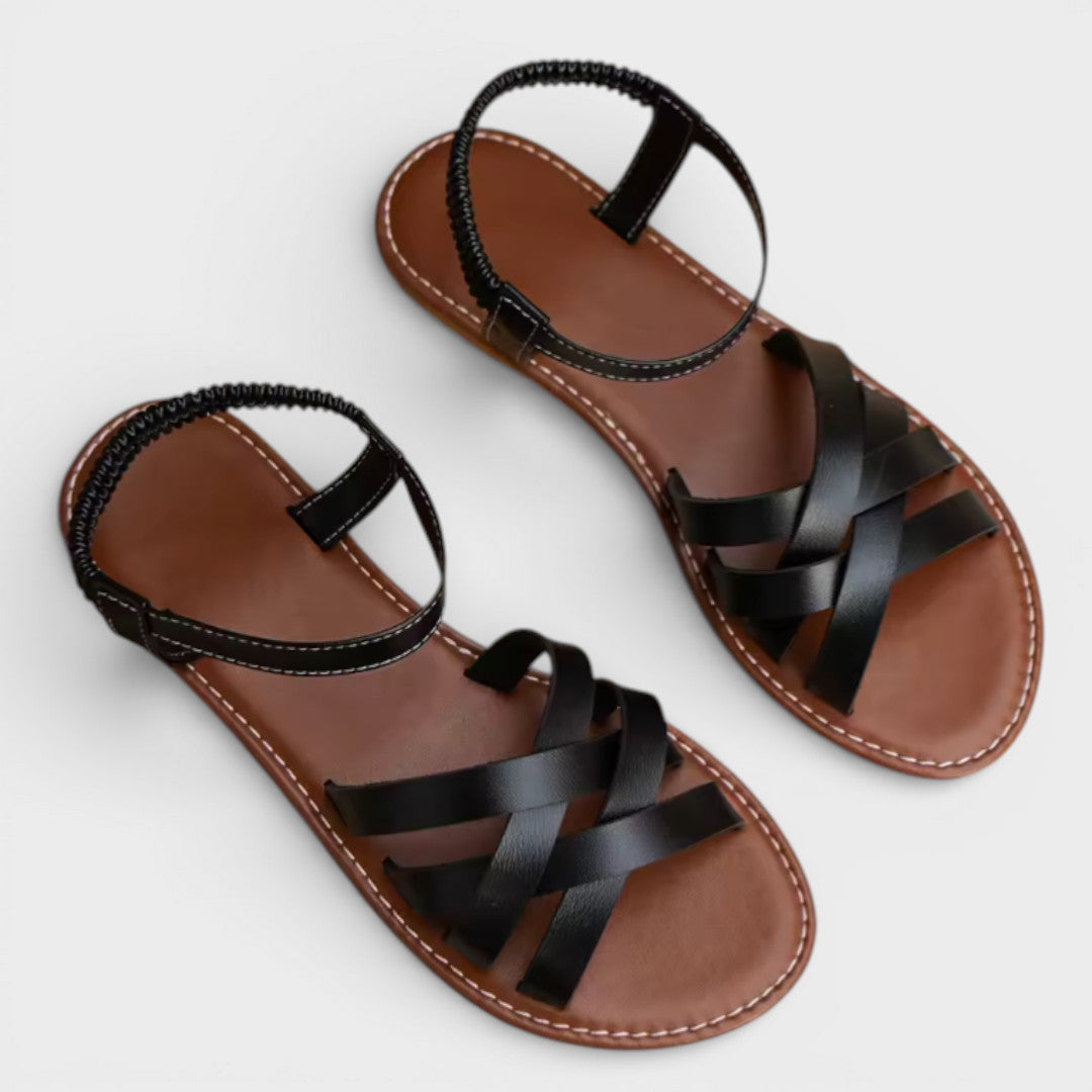 Sandalias Planas Mujer Tiras Romanas