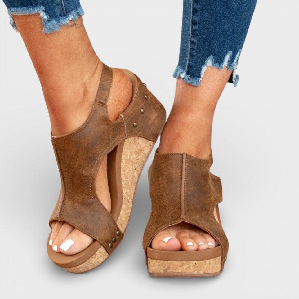 Sandalias Cuña Mujer Plataforma Cómodas