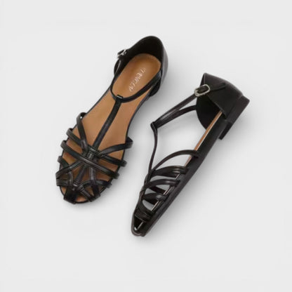 Sandalias Planas Tiras Cruzadas Mujer