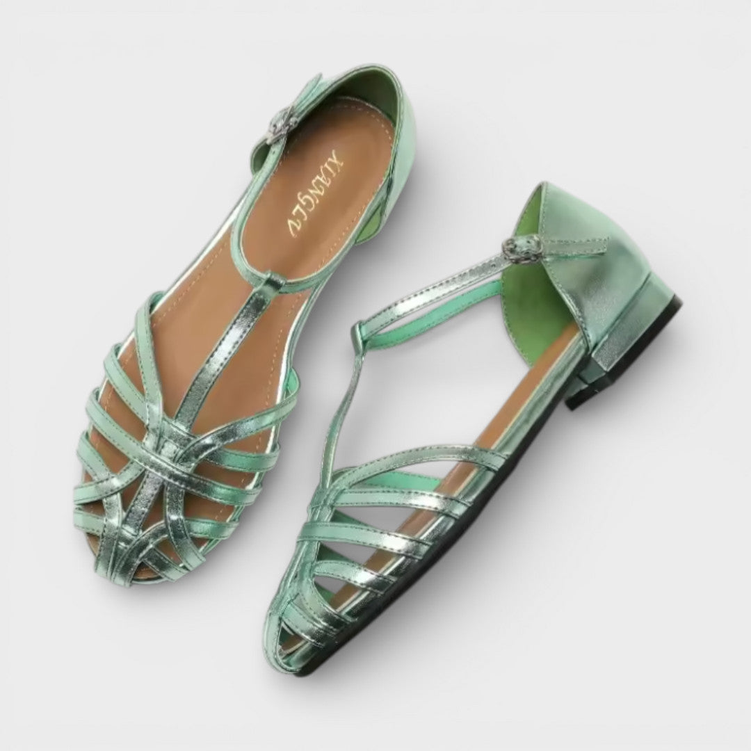 Sandalias Planas Tiras Cruzadas Mujer