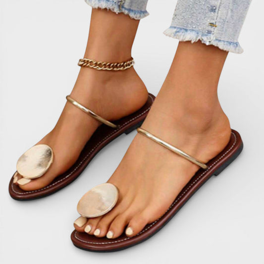 Sandalias Planas Decorativas Mujer