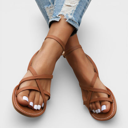 Sandalias Romanas Tiras Cruzadas Mujer